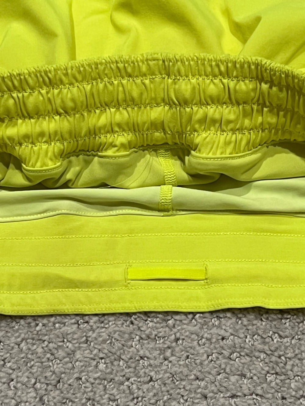 Lululemon Hotty Hot Neon Yellow Skort Skirt long Size 8 - Picture 7 of 13